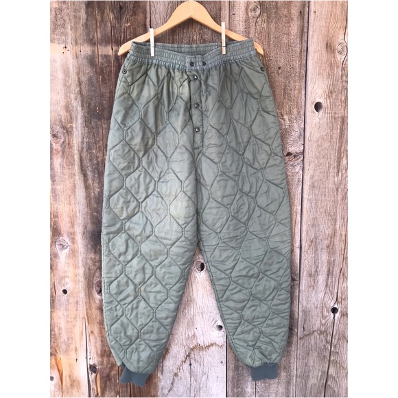 Vintage Pants Vtg 5s Military Issue Quilted Long Underwear Trousers